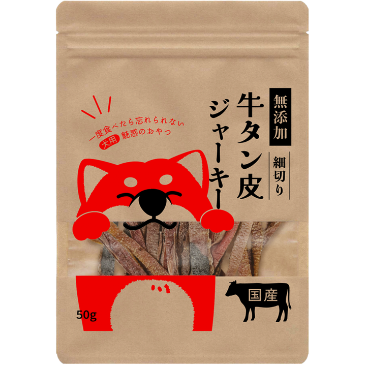 牛タン皮ジャーキー 細切り 犬用 50g